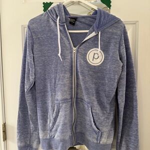 Pure Barre Blue Zip-Up Hoodie